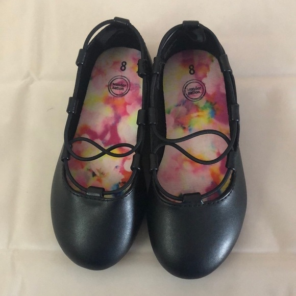 Wonder Nation Black Slip On Toddler Shoes NWOT - Picture 1 of 6